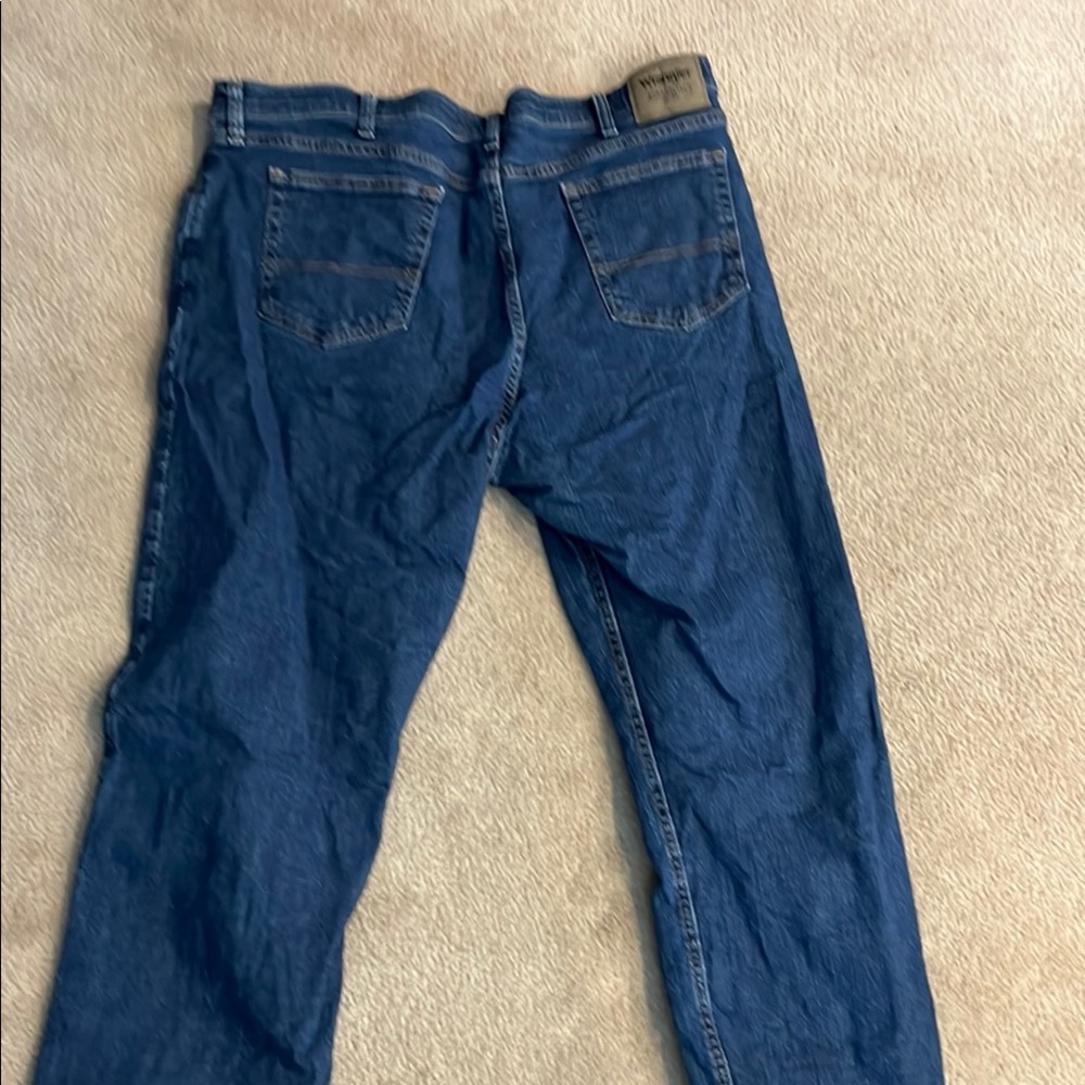 Wrangler Men's Dark Blue Straight Jeans